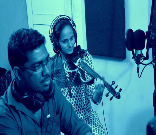 Roopa Revathi Violin Recording Session