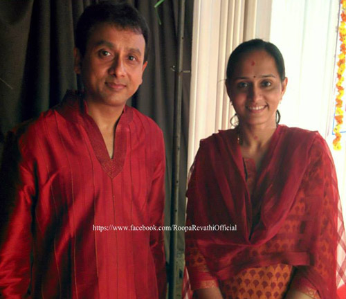 Roopa Revathi with guru P.Unnikrishnan