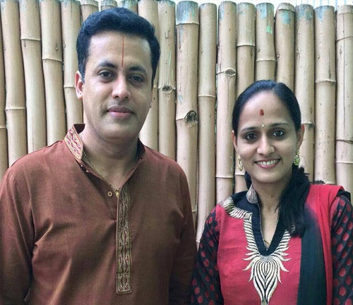 Roopa Revathi with her Violin Guru Embar Kannan